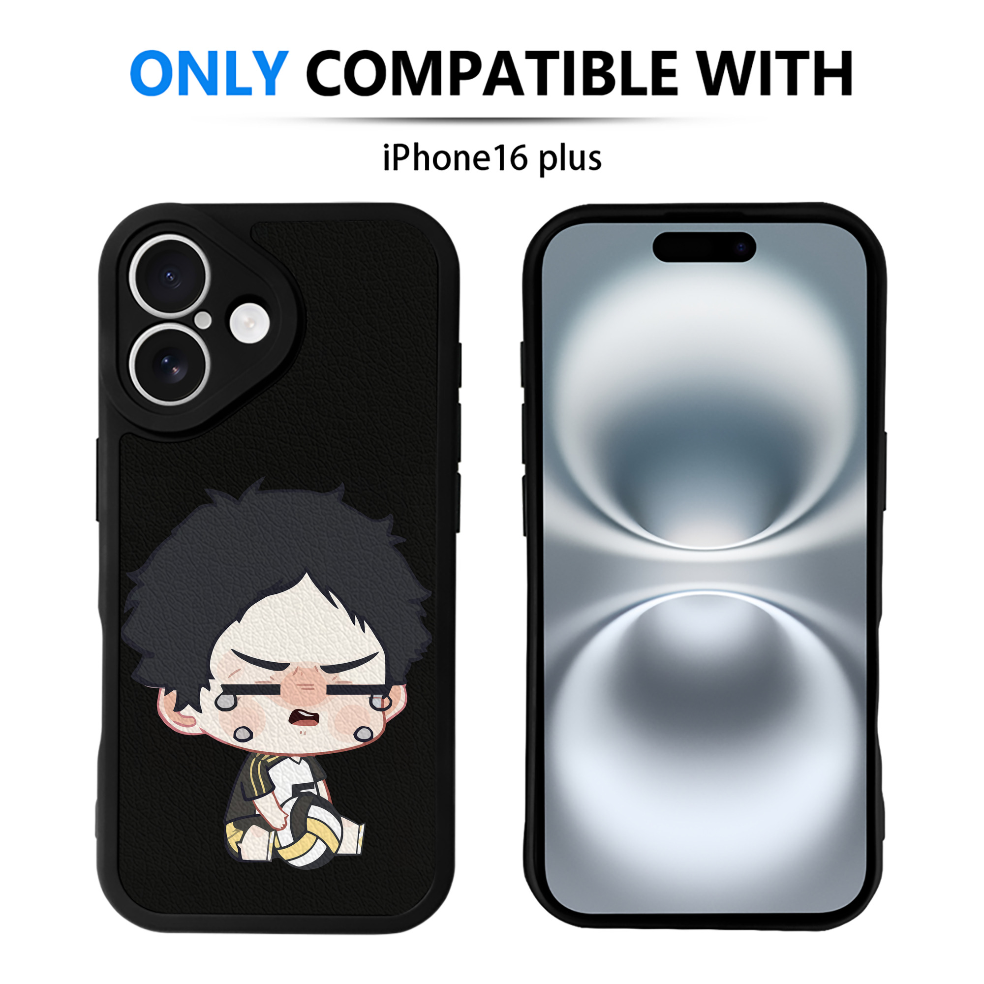 （画像用） ハイキュー!! Haikyu!! 【iPhone 16シリーズ対応】シリコンスマホケース（レザー調） 材質：シリコン